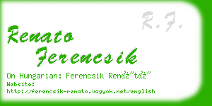 renato ferencsik business card